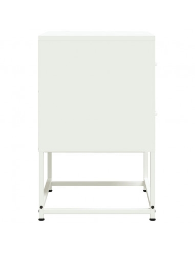 Comodino Bianco 36x39x60,5 cm in Acciaio