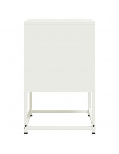 Comodino Bianco 36x39x60,5 cm in Acciaio 2