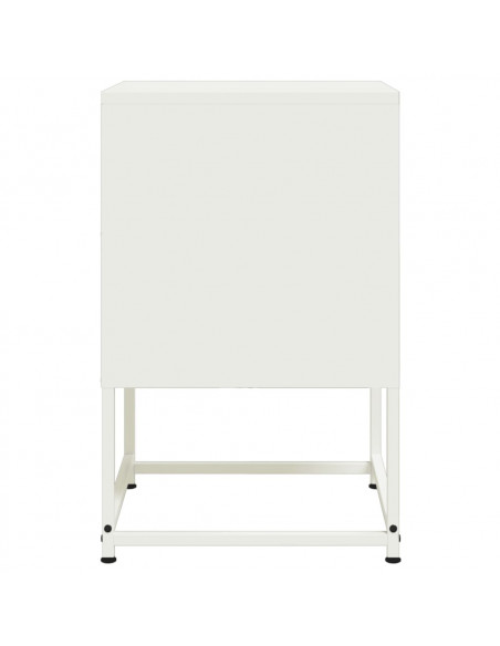 Comodino Bianco 36x39x60,5 cm in Acciaio