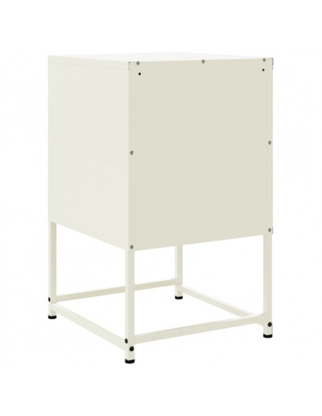 Comodino Bianco 36x39x60,5 cm in Acciaio
