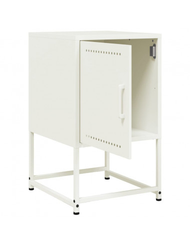 Comodino Bianco 36x39x60,5 cm in Acciaio