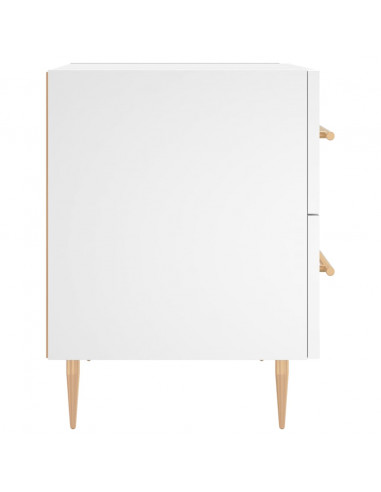 Comodino Bianco 40x35x47,5 cm in Legno Multistrato