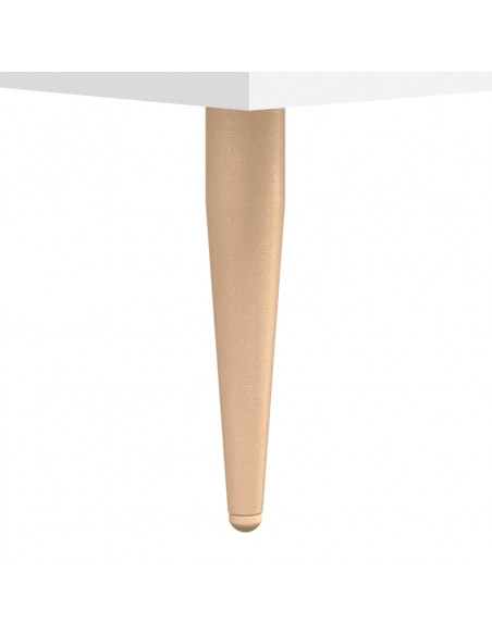 Comodino Bianco 40x35x47,5 cm in Legno Multistrato