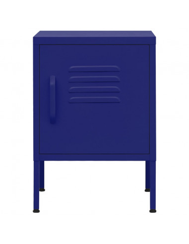 Comodino Blu Marino 35x35x51 cm in Acciaio