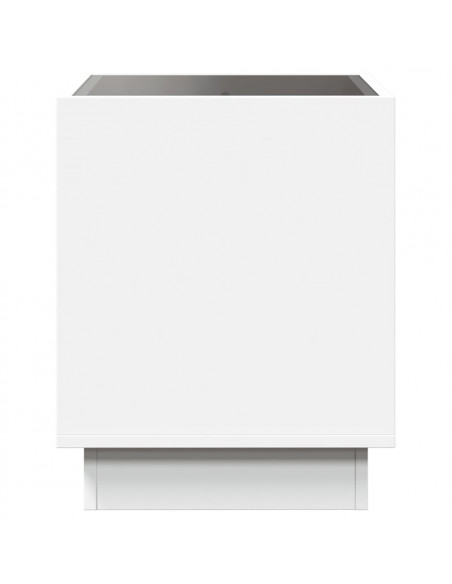 Comodino con LED Infinity Bianco 40x40x50 cm