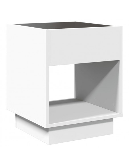 Comodino con LED Infinity Bianco 40x40x50 cm