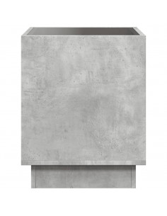 Comodino con LED Infinity Grigio Cemento 40x40x50 cm 2