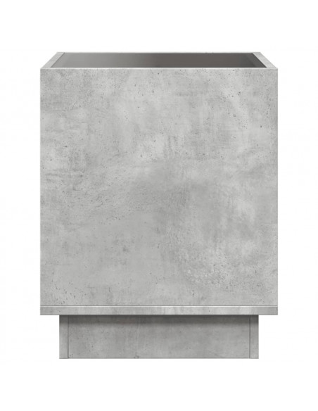 Comodino con LED Infinity Grigio Cemento 40x40x50 cm