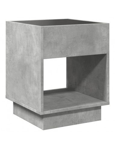 Comodino con LED Infinity Grigio Cemento 40x40x50 cm