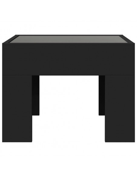 Comodino con LED Infinity Nero 40x40x30 cm