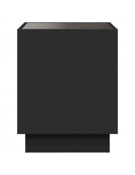 Comodino con LED Infinity Nero 40x40x50 cm