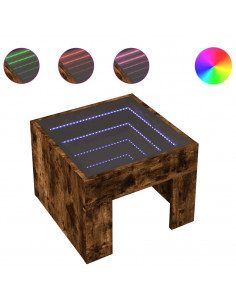 Comodino con LED Infinity Rovere Fumo 40x40x30 cm 2