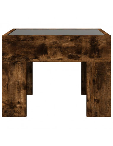 Comodino con LED Infinity Rovere Fumo 40x40x30 cm