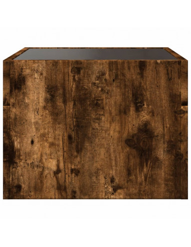 Comodino con LED Infinity Rovere Fumo 40x40x30 cm