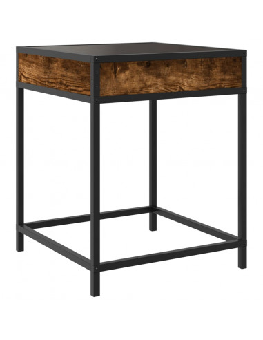 Comodino con LED Infinity Rovere Fumo 40x40x51 cm