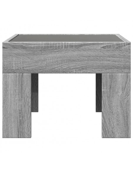 Comodino con LED Infinity Rovere Sonoma 40x40x30 cm