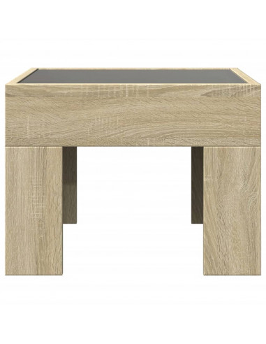 Comodino con LED Infinity Rovere Sonoma 40x40x30 cm