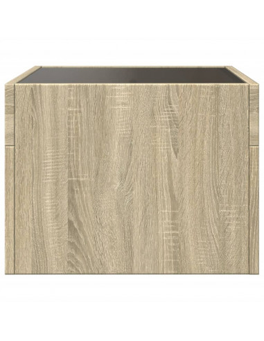 Comodino con LED Infinity Rovere Sonoma 40x40x30 cm