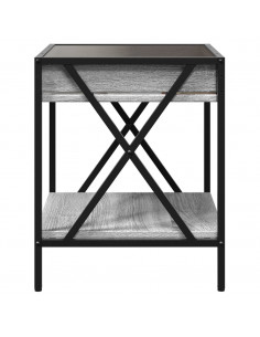 Comodino con LED Infinity Rovere Sonoma 40x40x50 cm 2