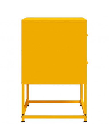 Comodino Giallo Senape 36x39x60,5 cm in Acciaio