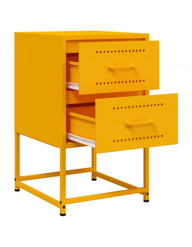 Comodino Giallo Senape 36x39x60,5 cm in Acciaio