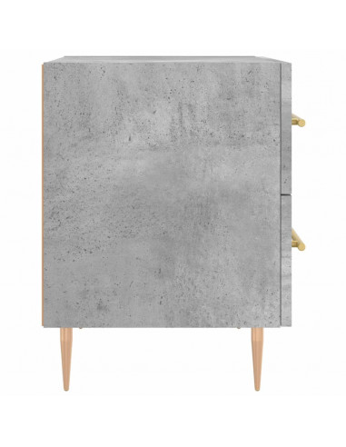 Comodino Grigio Cemento 40x35x47,5 cm in Legno Multistrato