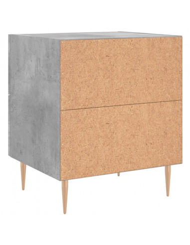 Comodino Grigio Cemento 40x35x47,5 cm in Legno Multistrato