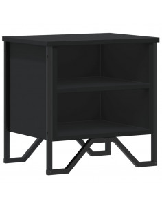 Comodino Nero 40x30x40 cm in Legno Multistrato 2