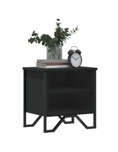 Comodino Nero 40x30x40 cm in Legno Multistrato
