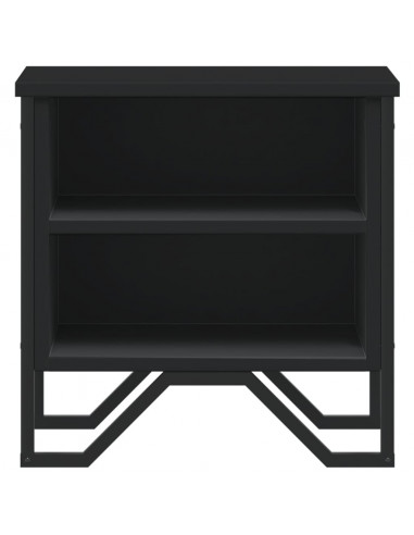 Comodino Nero 40x30x40 cm in Legno Multistrato