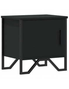 Comodino Nero 40x30x40 cm in Legno Multistrato 2