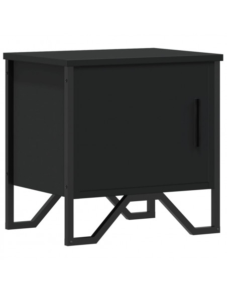 Comodino Nero 40x30x40 cm in Legno Multistrato