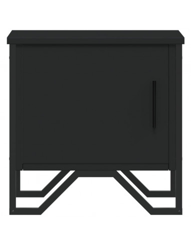Comodino Nero 40x30x40 cm in Legno Multistrato