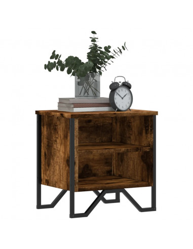 Comodino Rovere Fumo 2pz 40x30x40 cm in Truciolato