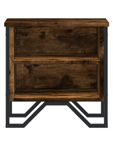 Comodino Rovere Fumo 2pz 40x30x40 cm in Truciolato