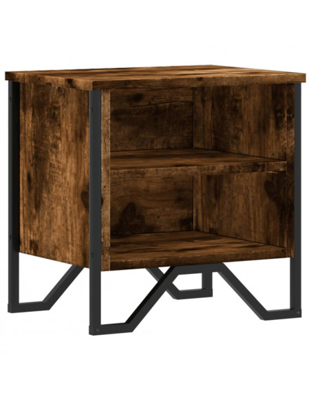 Comodino Rovere Fumo 40x30x40 cm in Truciolato
