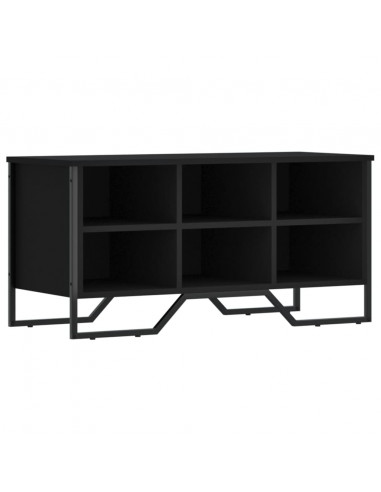 Scarpiera Nera 90x38x45,5 cm in Truciolato