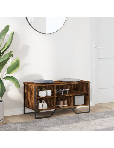 Scarpiera Rovere Fumo 90x38x45,5 cm in Truciolato