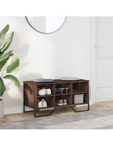 Scarpiera Rovere Marrone 90x38x45,5 cm in Truciolato