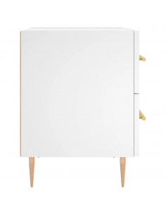 Comodini 2 pz Bianchi 40x35x47,5 cm in Legno Multistrato 2