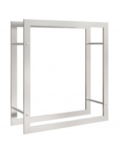 Portalegna 80x28x86 cm in Acciaio Inossidabile 2