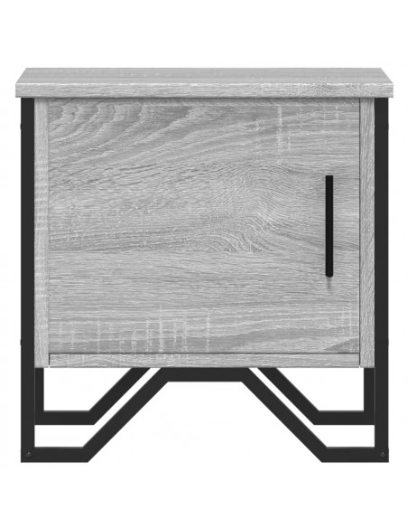 Comodino Grigio Sonoma 40x30x40 cm in Truciolato