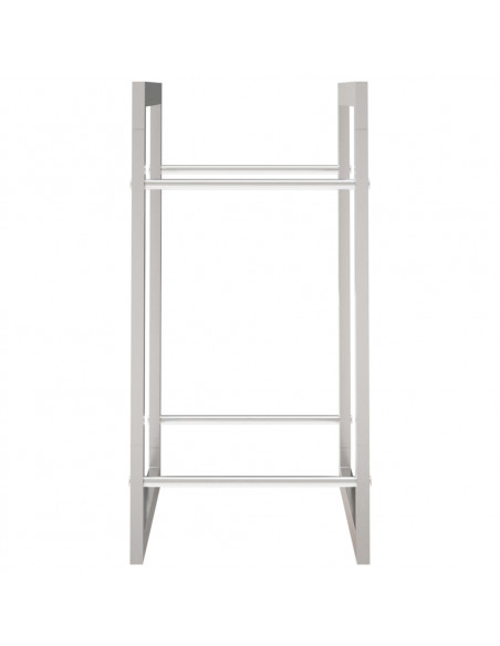 Portalegna 80x28x86 cm in Acciaio Inossidabile