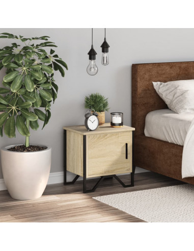 Comodino Rovere Sonoma 40x30x40 cm in Legno Multistrato