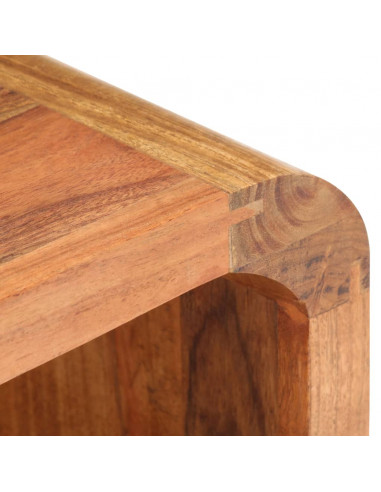 Comodino 40x30x60 cm in Legno Massello Acacia Finitura Miele