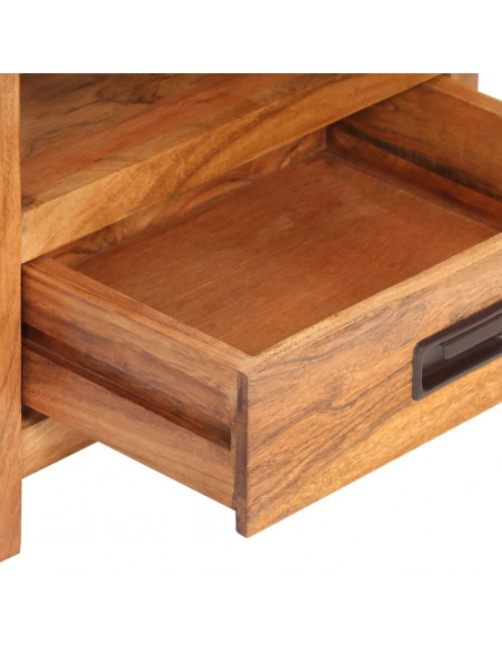 Comodino 40x30x60 cm in Legno Massello Acacia Finitura Miele
