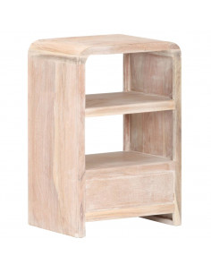 Comodino 40x30x60 cm in Legno Massello di Acacia 2