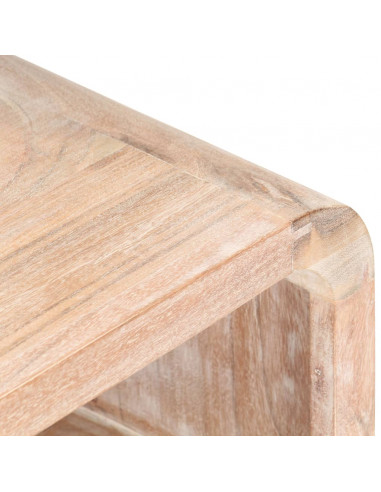 Comodino 40x30x60 cm in Legno Massello di Acacia