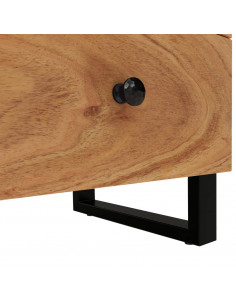 Comodini 2pz 40x33x46 cm in Legno Massello di Acacia 2