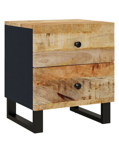 Comodini 2pz 40x33x46 cm in Legno Massello di Mango